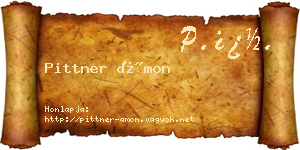 Pittner Ámon névjegykártya